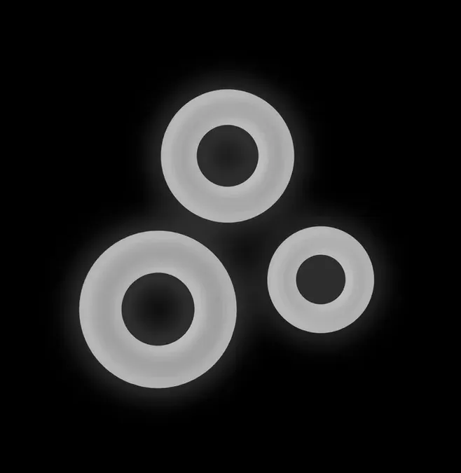 Firefly Bubble Rings - Glow in Dark Cock Rings - White
