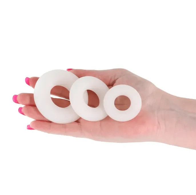 Firefly Bubble Rings - Glow in Dark Cock Rings - White