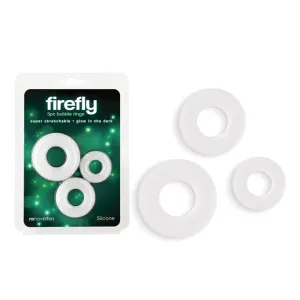 Firefly Bubble Rings - Glow in Dark Cock Rings - White