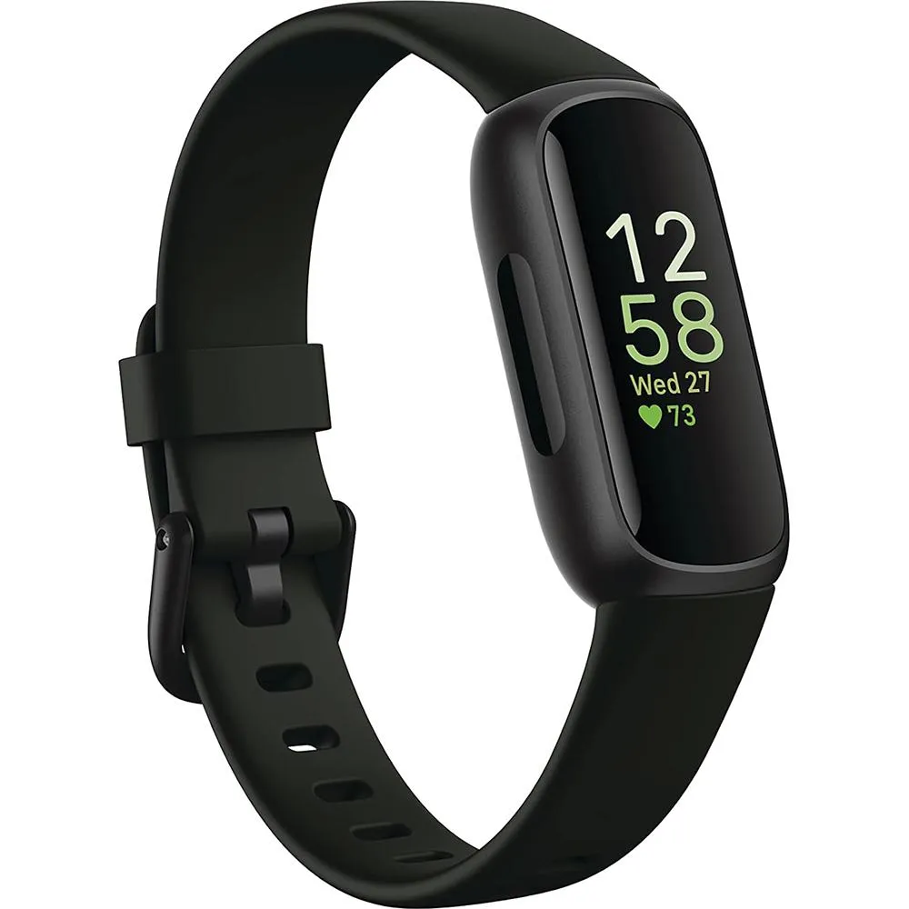 Fitbit Inspire 3 Health and Fitness Tracker, Midnight Zen/Black w/ 2 YR Warranty Bundle