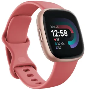 Fitbit Versa 4 Fitness Smartwatch with GPS, 24/7 Heart Rate - Pink Sand/Copper Rose