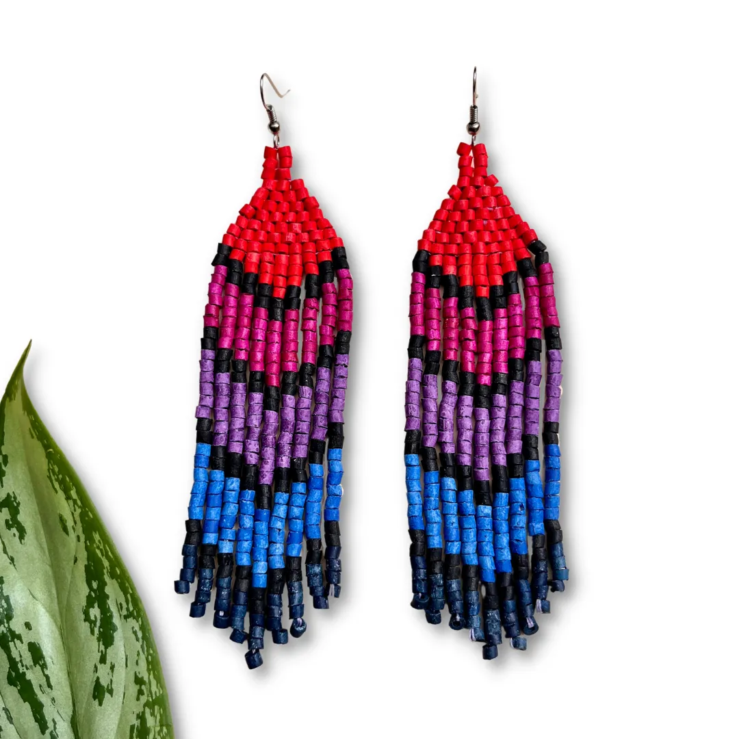 Five Arrows Five Colors Earrings in Natural Stone