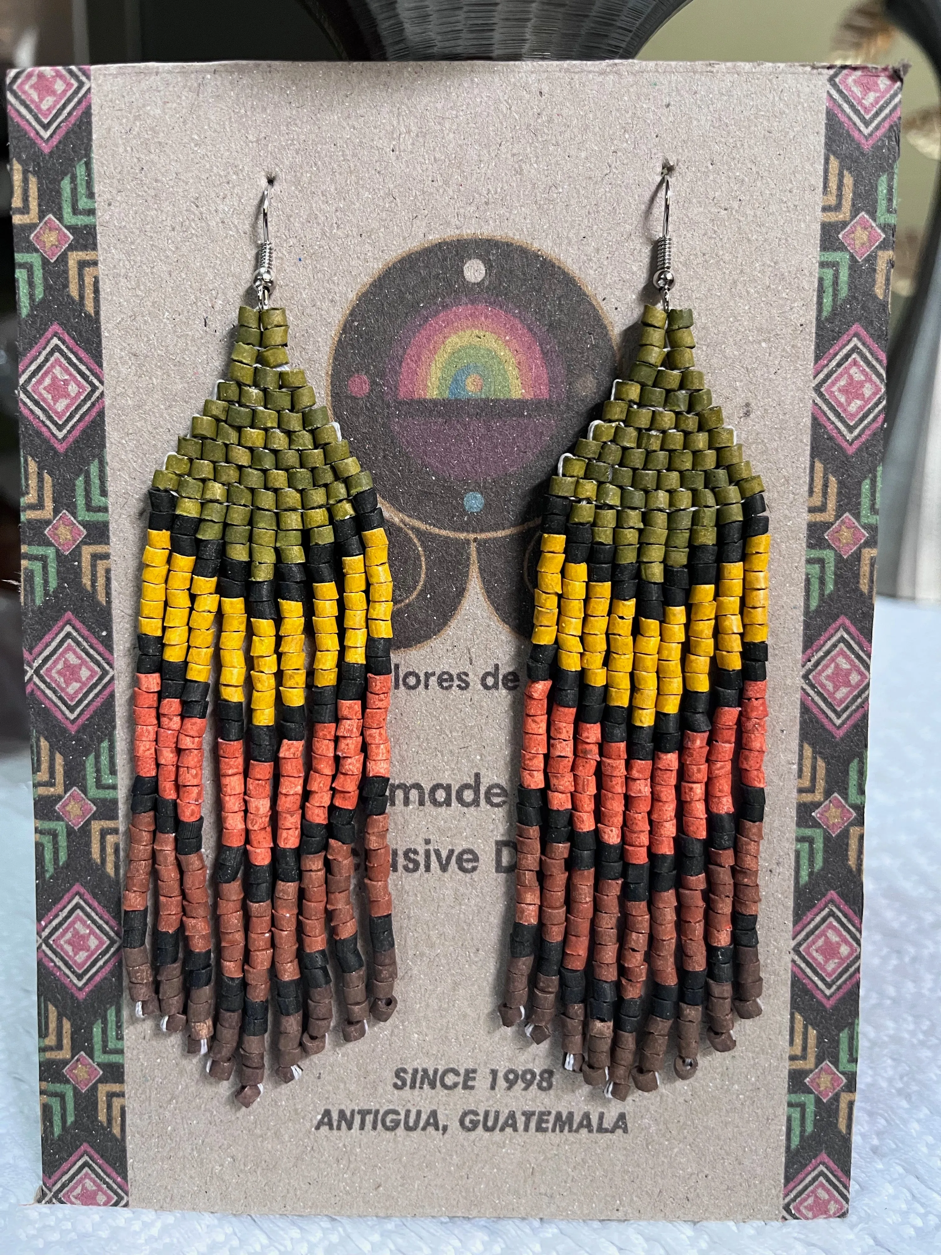 Five Arrows Five Colors Earrings in Natural Stone