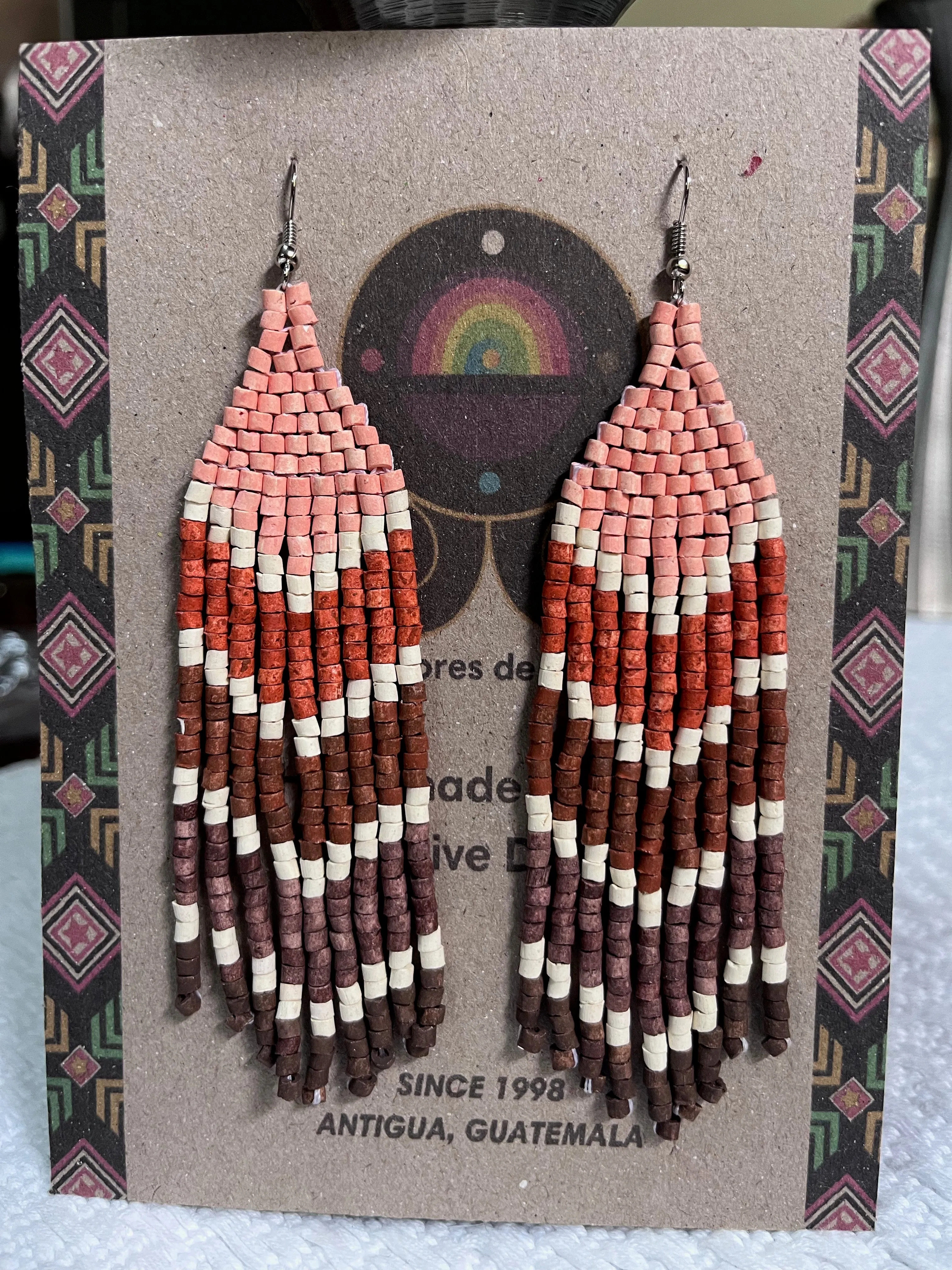Five Arrows Five Colors Earrings in Natural Stone