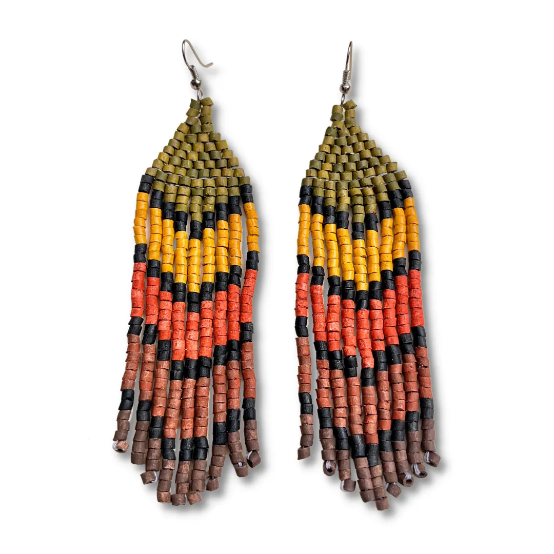 Five Arrows Five Colors Earrings in Natural Stone