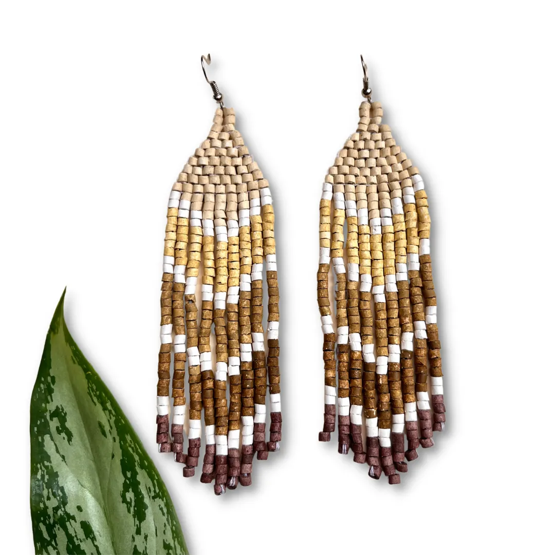 Five Arrows Five Colors Earrings in Natural Stone