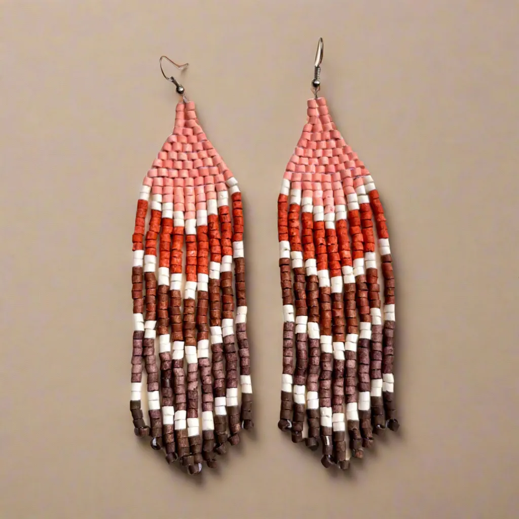 Five Arrows Five Colors Earrings in Natural Stone