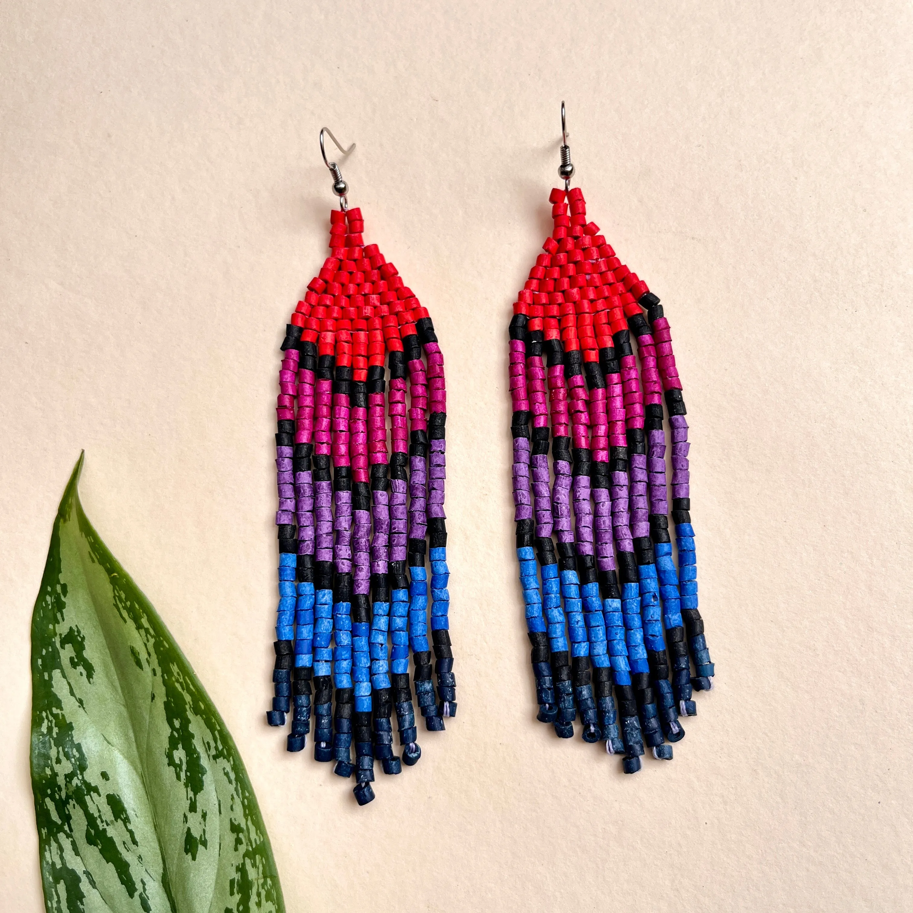 Five Arrows Five Colors Earrings in Natural Stone