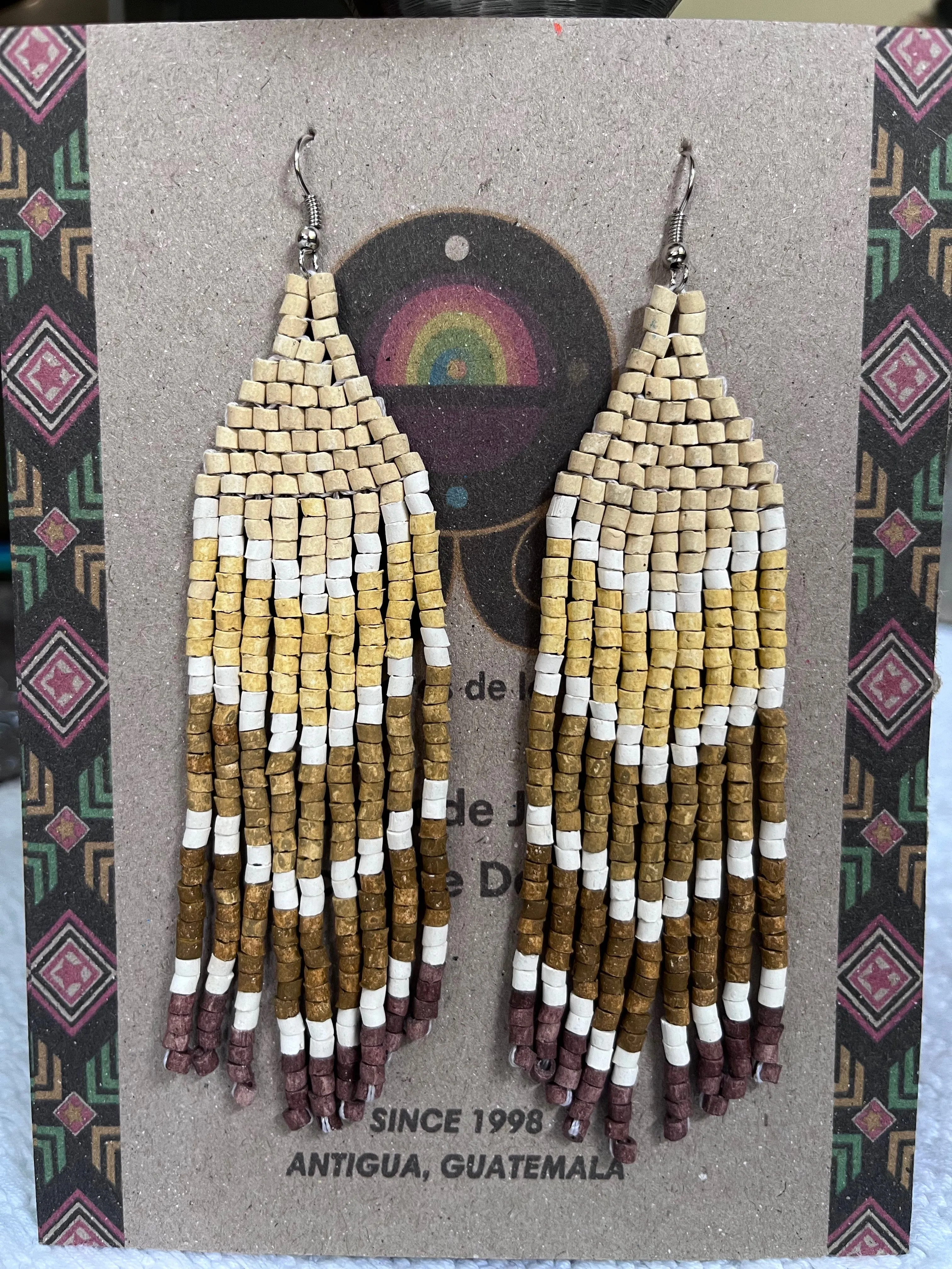 Five Arrows Five Colors Earrings in Natural Stone