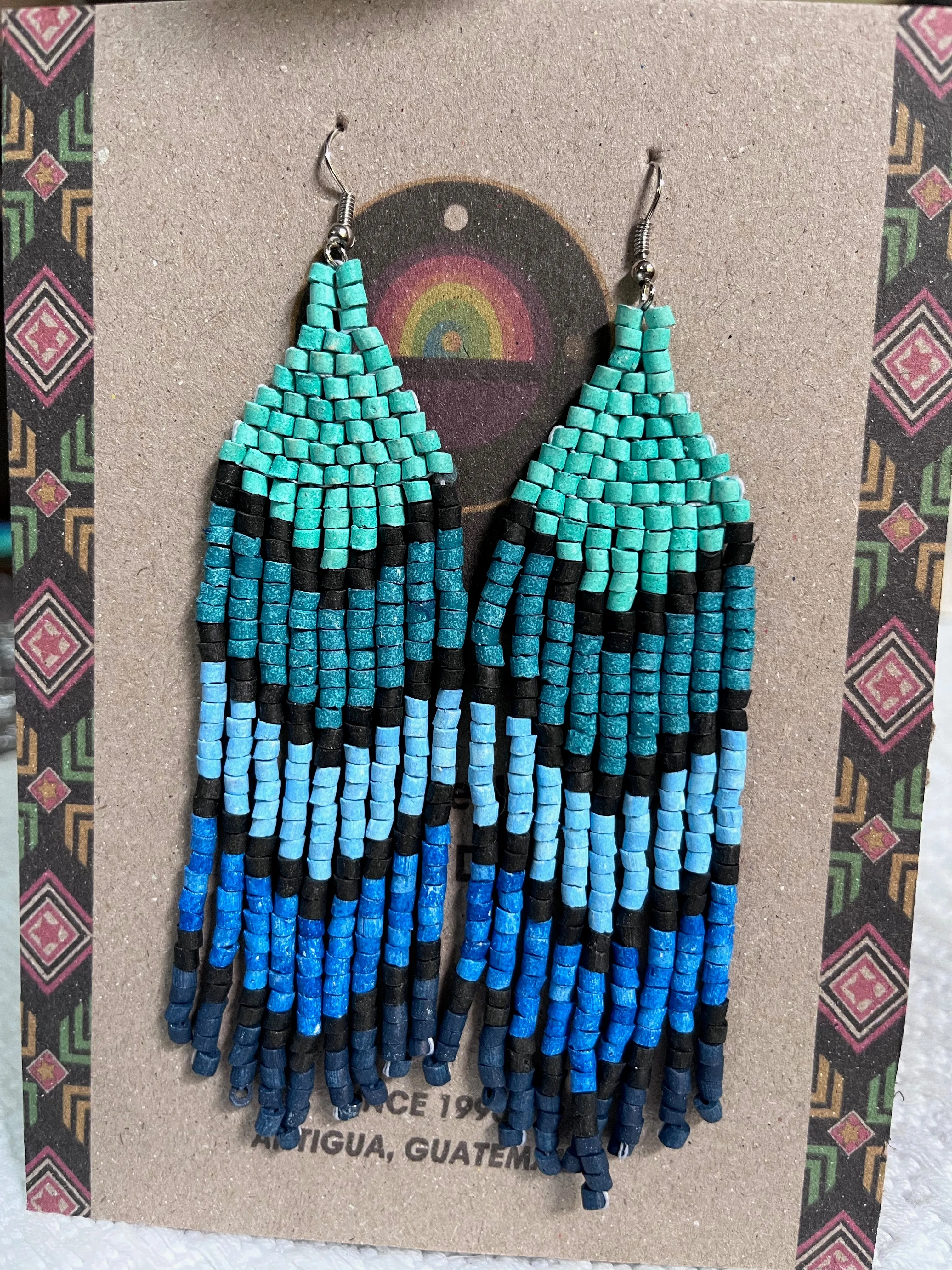 Five Arrows Five Colors Earrings in Natural Stone