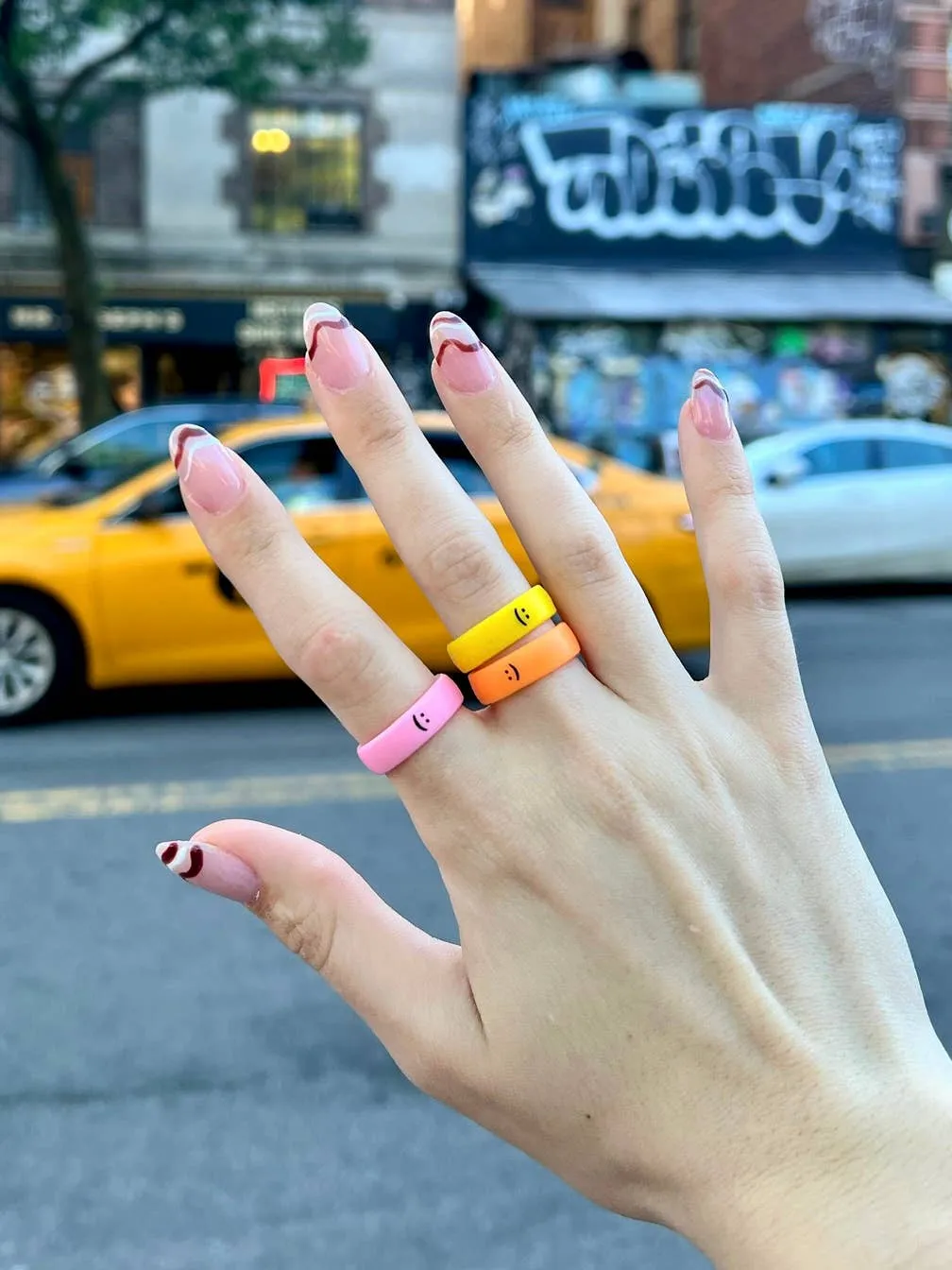 Flip Ring - Smile/Frown Pink