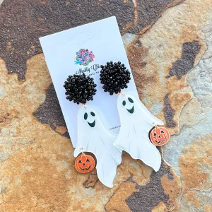 Floating Ghost with Jack-O Earrings