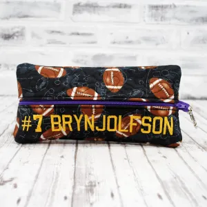 Football Plays Personalized Quilted Pouch