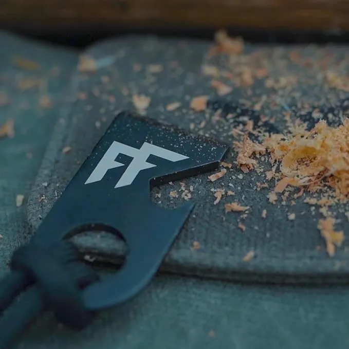 Forest Fundamentals™ Sidekick Fire Starter™ | Ferro Rod Fire Steel & Striker Necklace | All-Weather, EDC, Bushcraft, Camping | Bottle Opener & Tinder Scraper | 5,500º F Molten Sparks