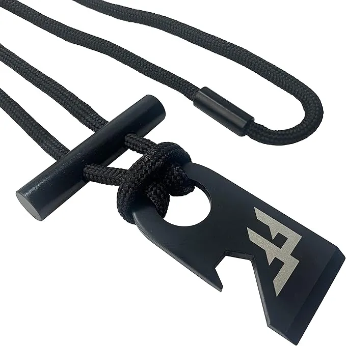 Forest Fundamentals™ Sidekick Fire Starter™ | Ferro Rod Fire Steel & Striker Necklace | All-Weather, EDC, Bushcraft, Camping | Bottle Opener & Tinder Scraper | 5,500º F Molten Sparks