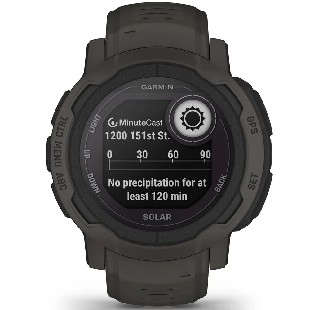 Garmin Instinct 2 Solar Smartwatch, Graphite   Accessories Bundle