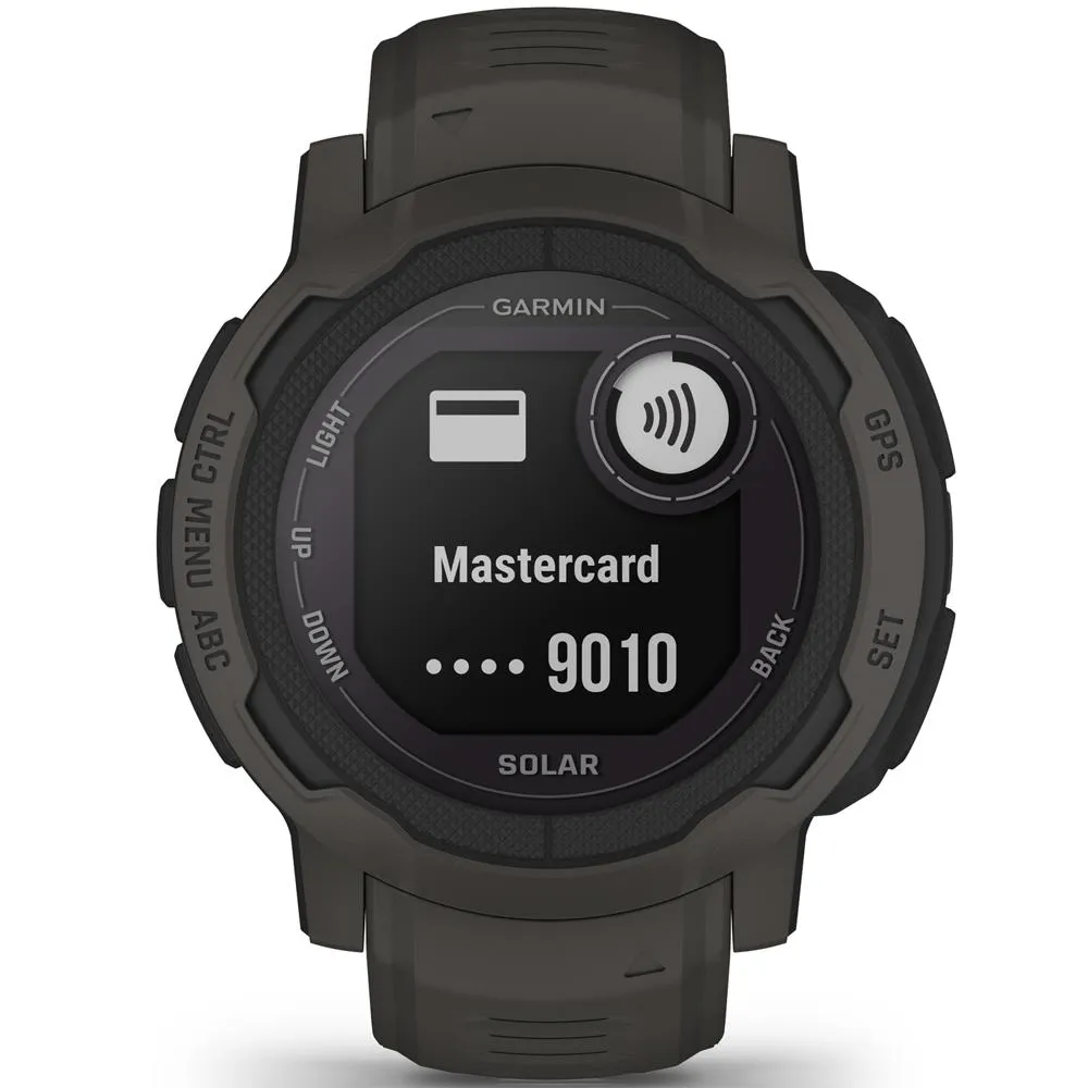 Garmin Instinct 2 Solar Smartwatch, Graphite   Accessories Bundle