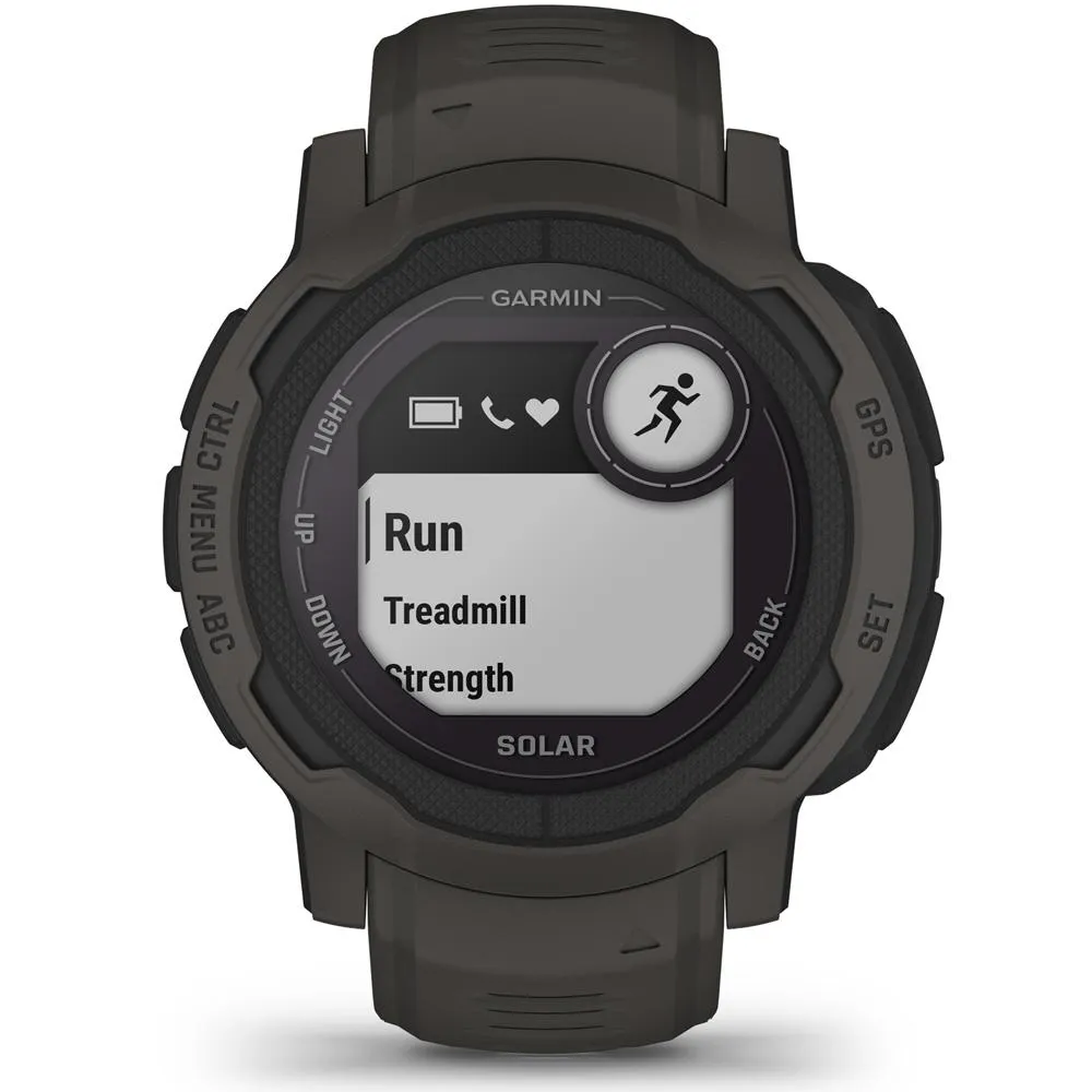 Garmin Instinct 2 Solar Smartwatch, Graphite   Accessories Bundle