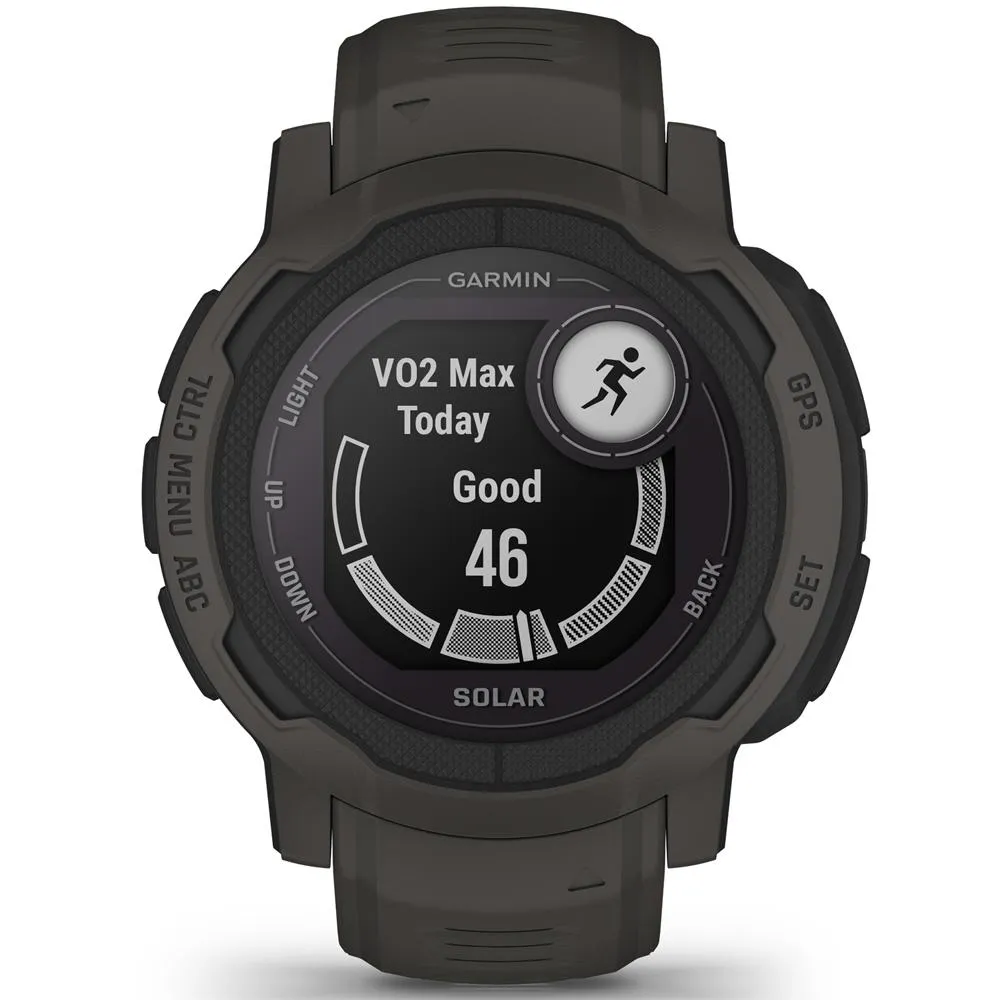 Garmin Instinct 2 Solar Smartwatch, Graphite   Accessories Bundle