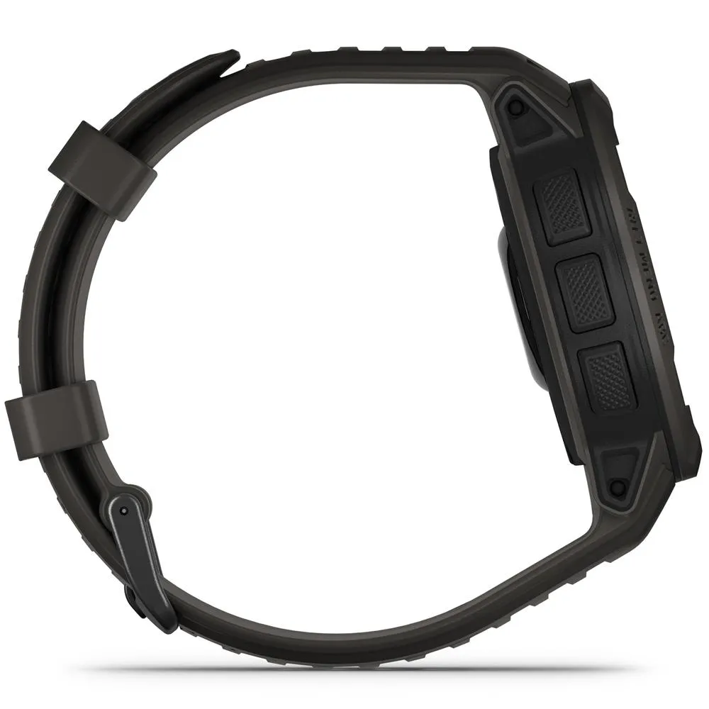 Garmin Instinct 2 Solar Smartwatch, Graphite   Accessories Bundle