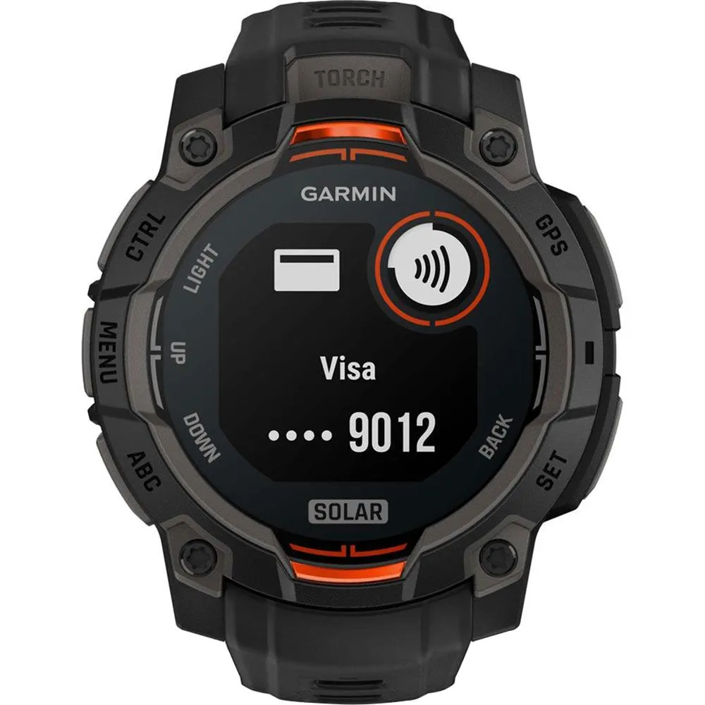 Garmin Instinct 3 45mm GPS Smartwatch, SOLAR   2x Protector   2 Yr Warranty Bundle