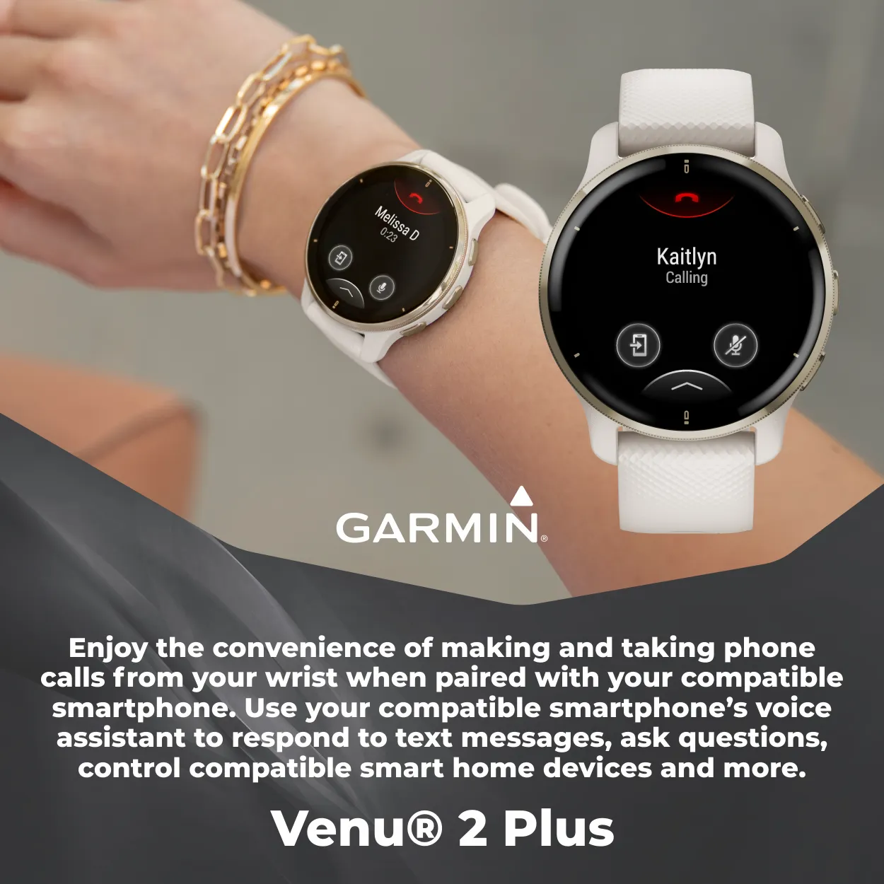 Garmin Venu 2 Plus GPS Multisport Smartwatch with Call and Text, Music with Wearable4U 3 Straps Bundle