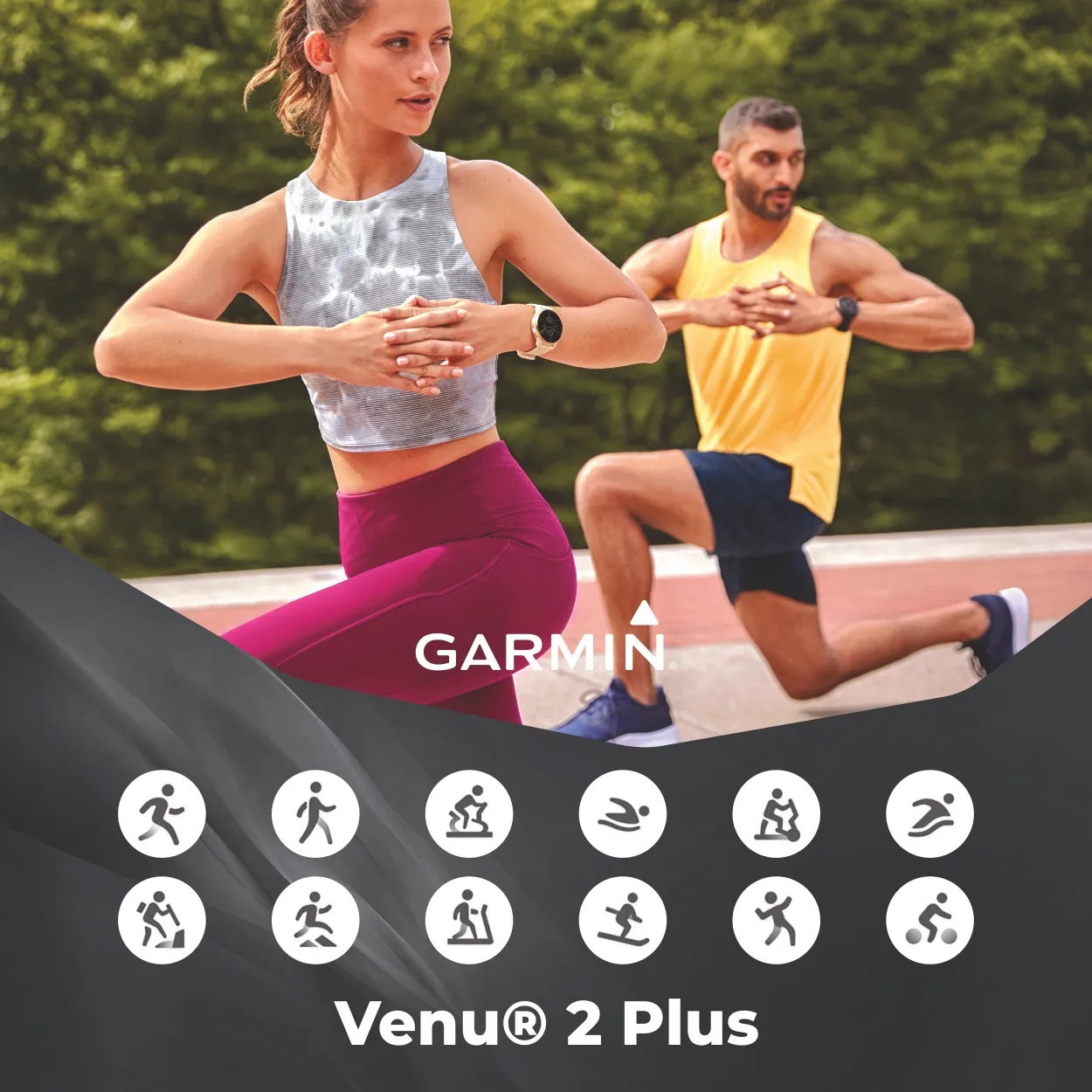 Garmin Venu 2 Plus GPS Multisport Smartwatch with Call and Text, Music with Wearable4U 3 Straps Bundle