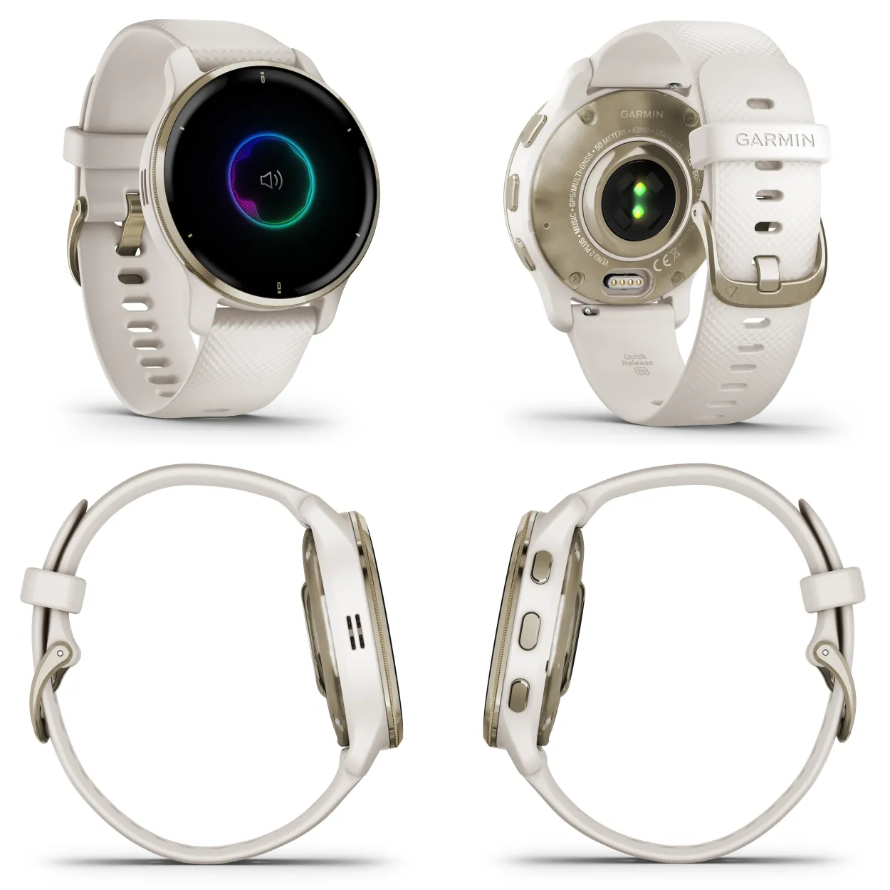 Garmin Venu 2 Plus GPS Multisport Smartwatch with Call and Text, Music with Wearable4U 3 Straps Bundle