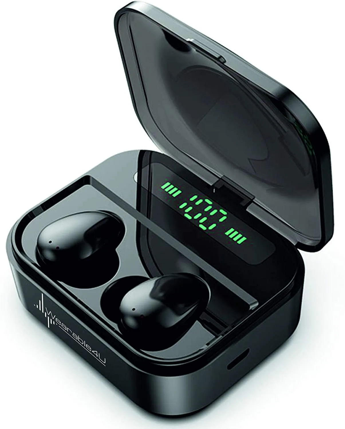 Garmin Venu GPS Smartwatch with AMOLED Display and Wearable4U Ultimate Black EarBuds with Charging Power Bank Case Bundle (Black/Gold)