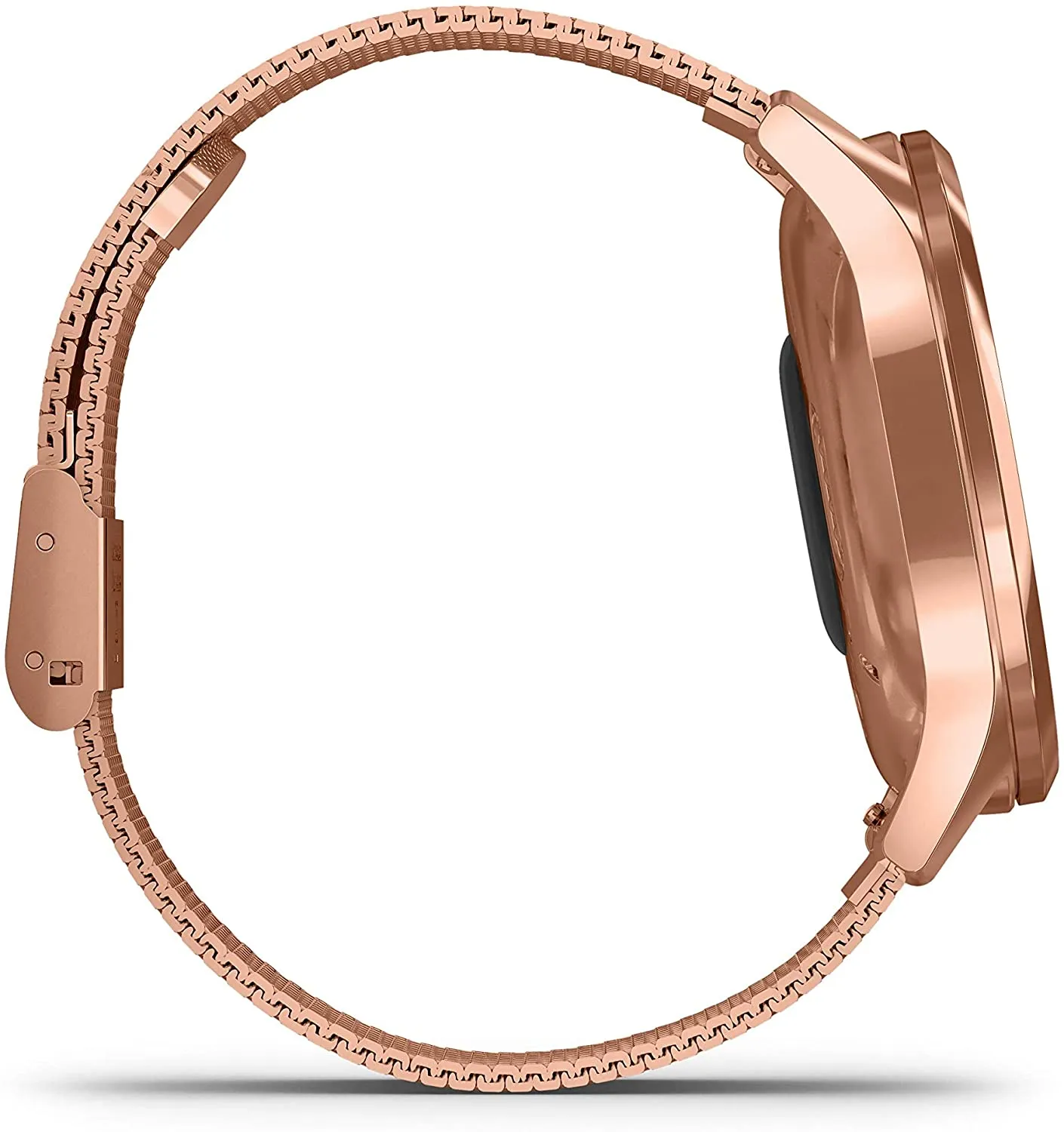 Garmin Vivomove 3 Luxe, Hybrid Smartwatch with Black Earbuds Bundle (18K Rose Gold/Black, Milanese)