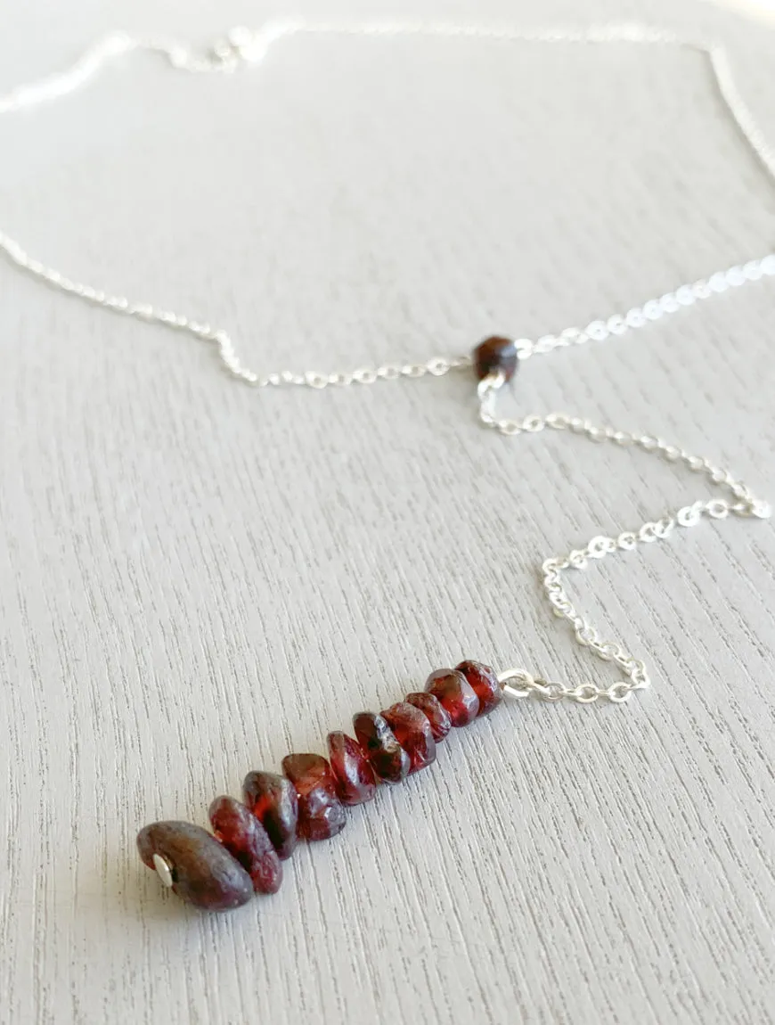 Garnet Crystal Necklace