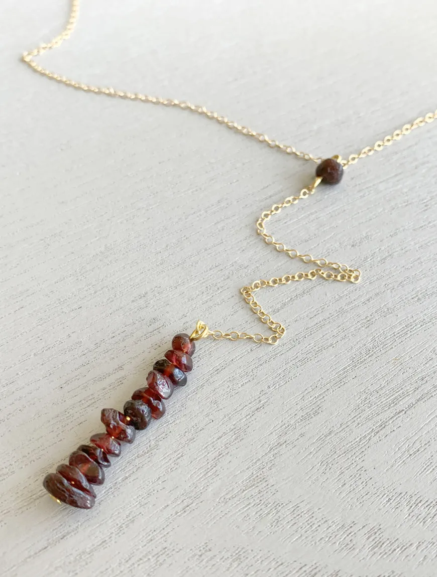 Garnet Crystal Necklace