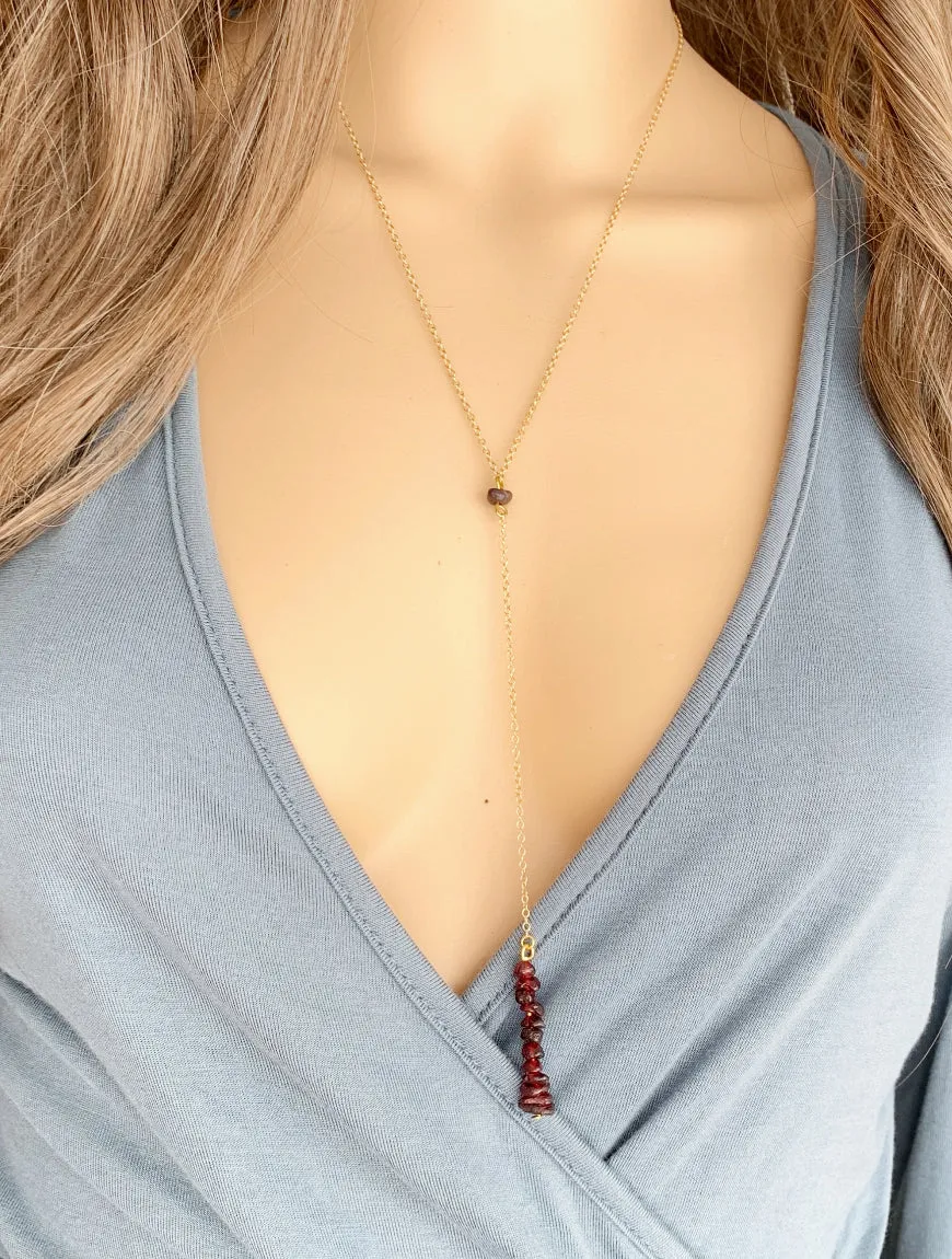 Garnet Crystal Necklace
