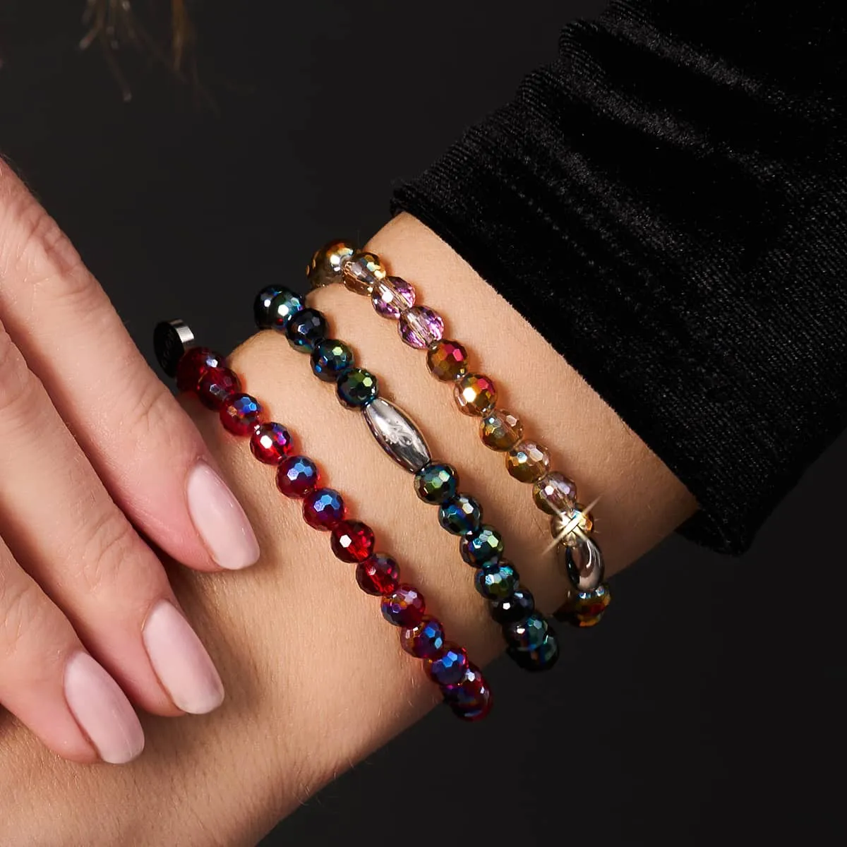 Garnet | Faceted Prisma Bracelet