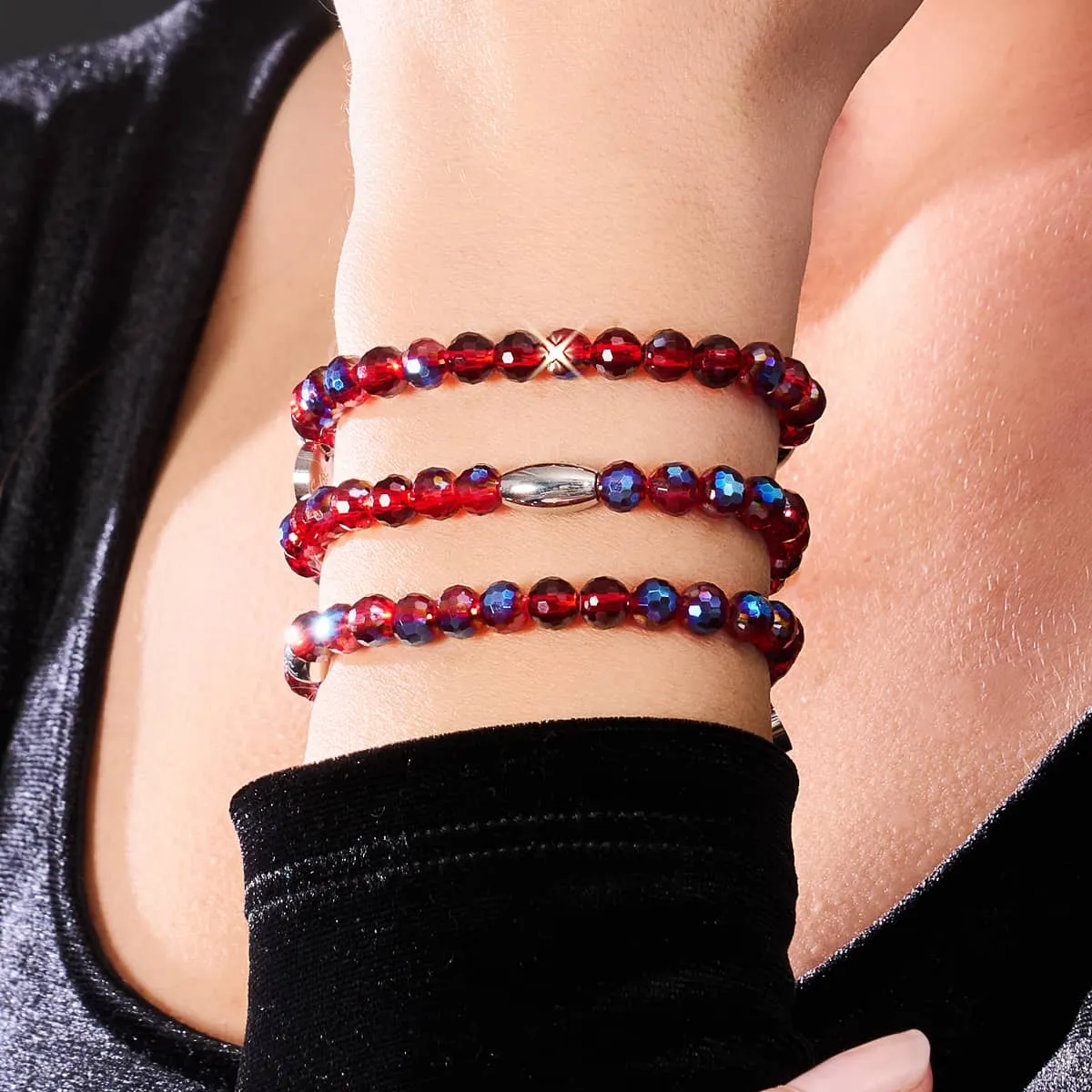 Garnet | Faceted Prisma Bracelet