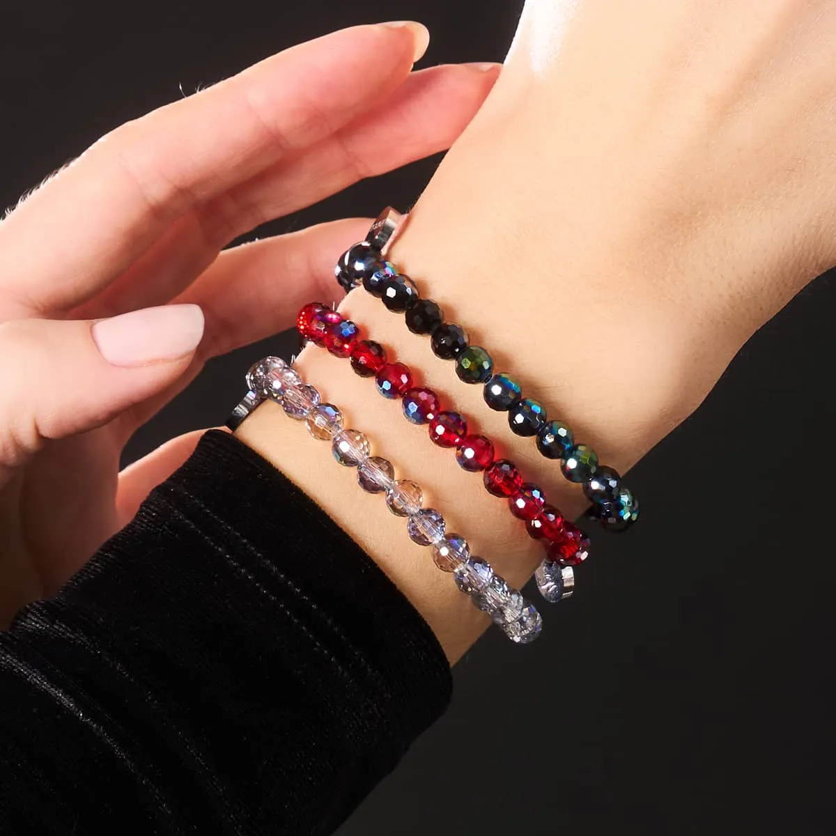 Garnet | Faceted Prisma Bracelet