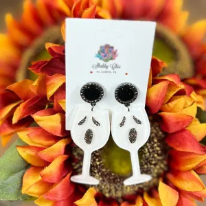 Ghost Wine Glass Earrings