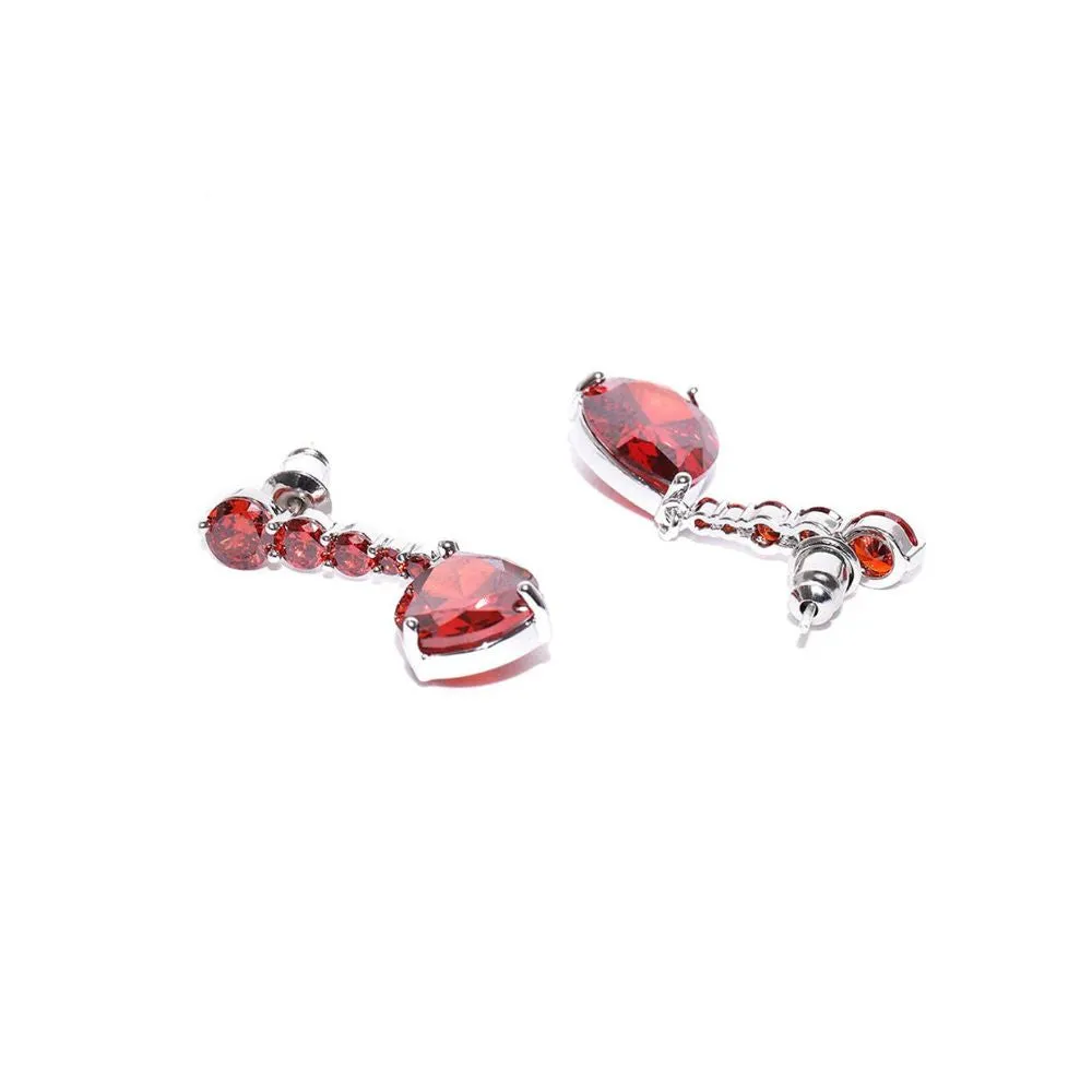Gold Plated With Cz Tassel Drop Earring For Women