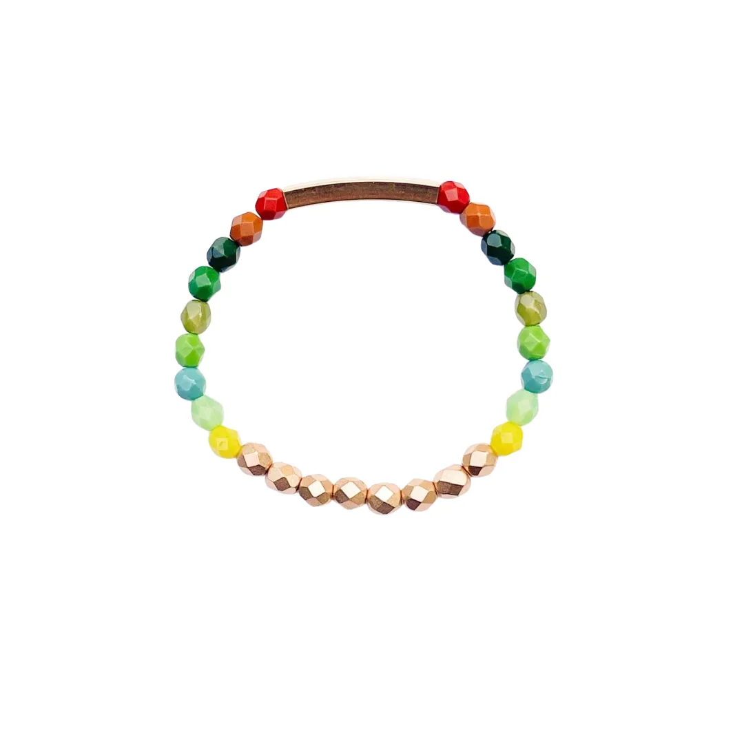 Green Ombre Beaded Bracelet