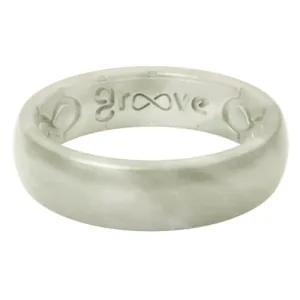 Groove Life Silicone Ring Solid Pearl Thin Ladies Size 7