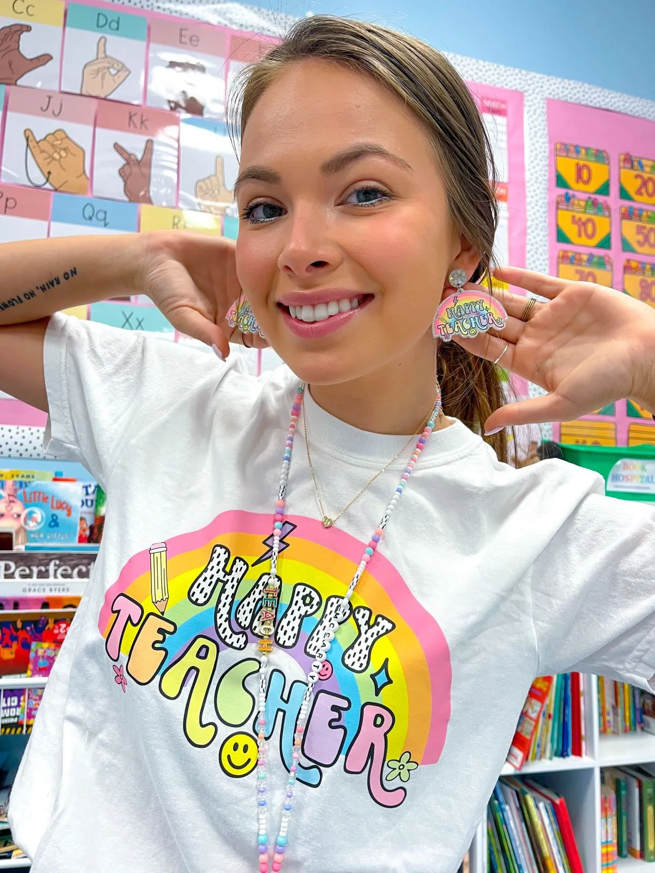 Happy Teacher Earrings
