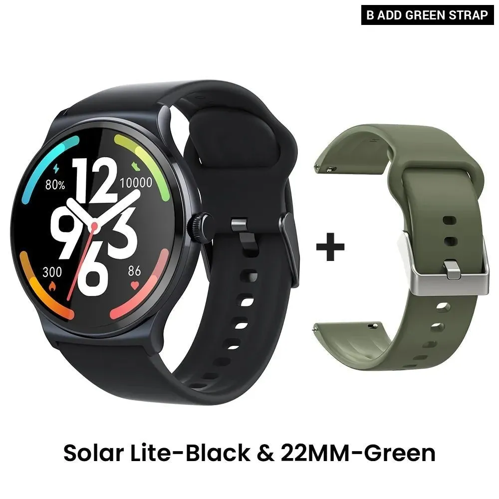 Heart Rate Blood Oxygen Monitoring 100  Workout Modes Solar Lite Smart Watch