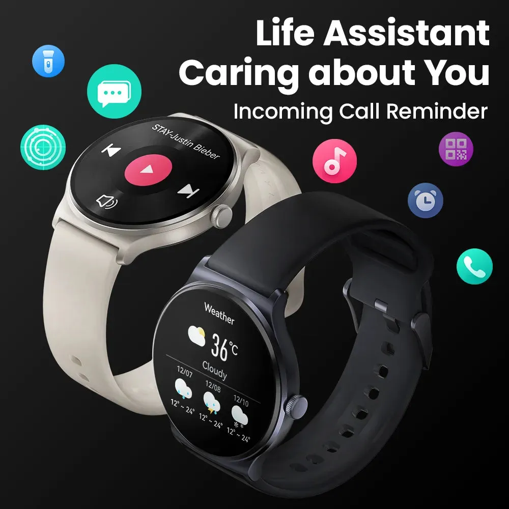 Heart Rate Blood Oxygen Monitoring 100  Workout Modes Solar Lite Smart Watch