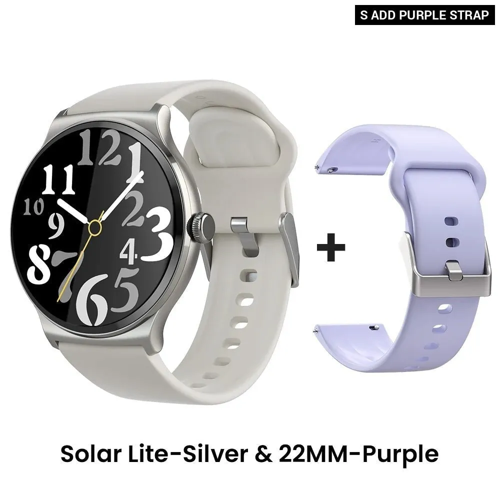 Heart Rate Blood Oxygen Monitoring 100  Workout Modes Solar Lite Smart Watch
