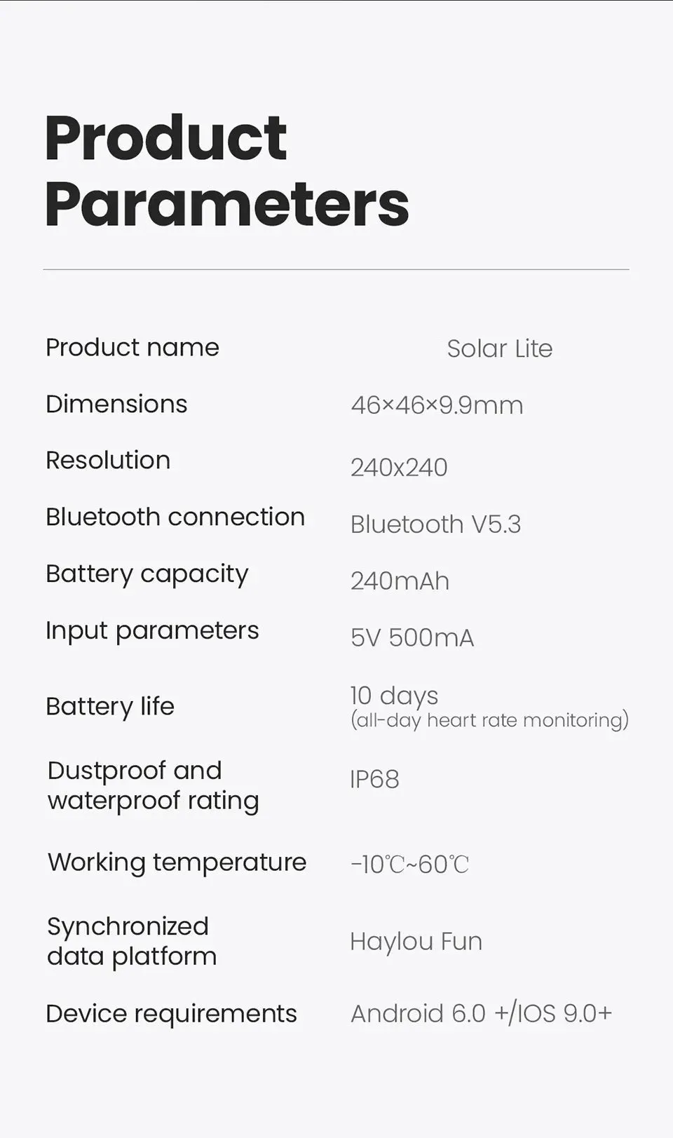 Heart Rate Blood Oxygen Monitoring 100  Workout Modes Solar Lite Smart Watch
