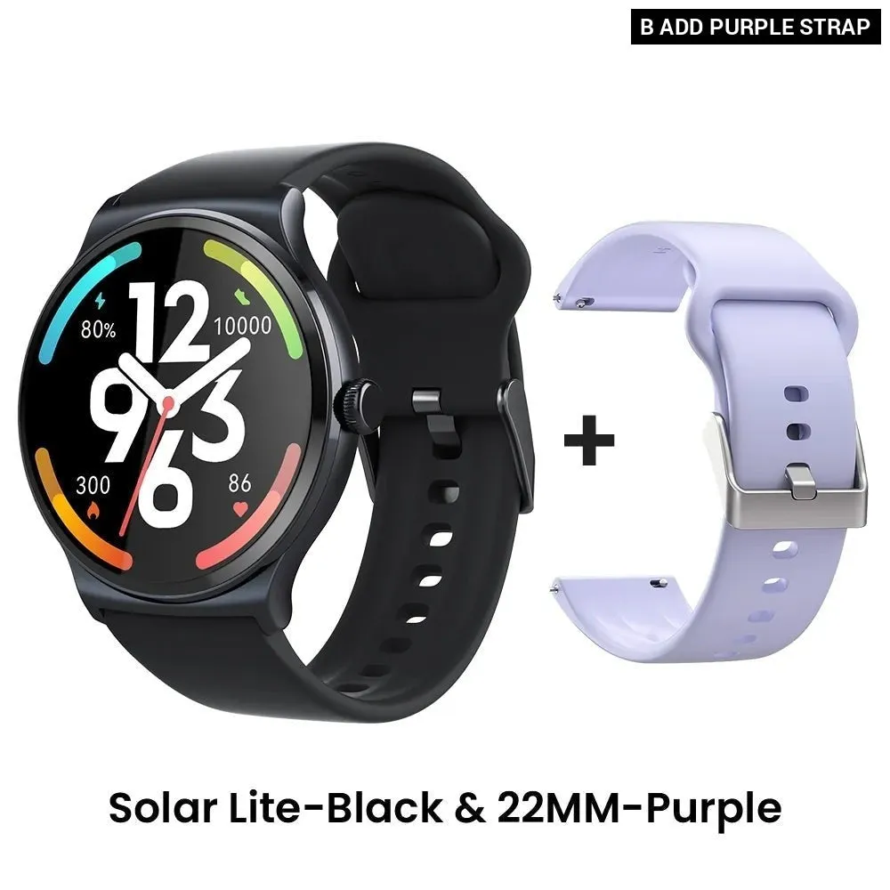 Heart Rate Blood Oxygen Monitoring 100  Workout Modes Solar Lite Smart Watch