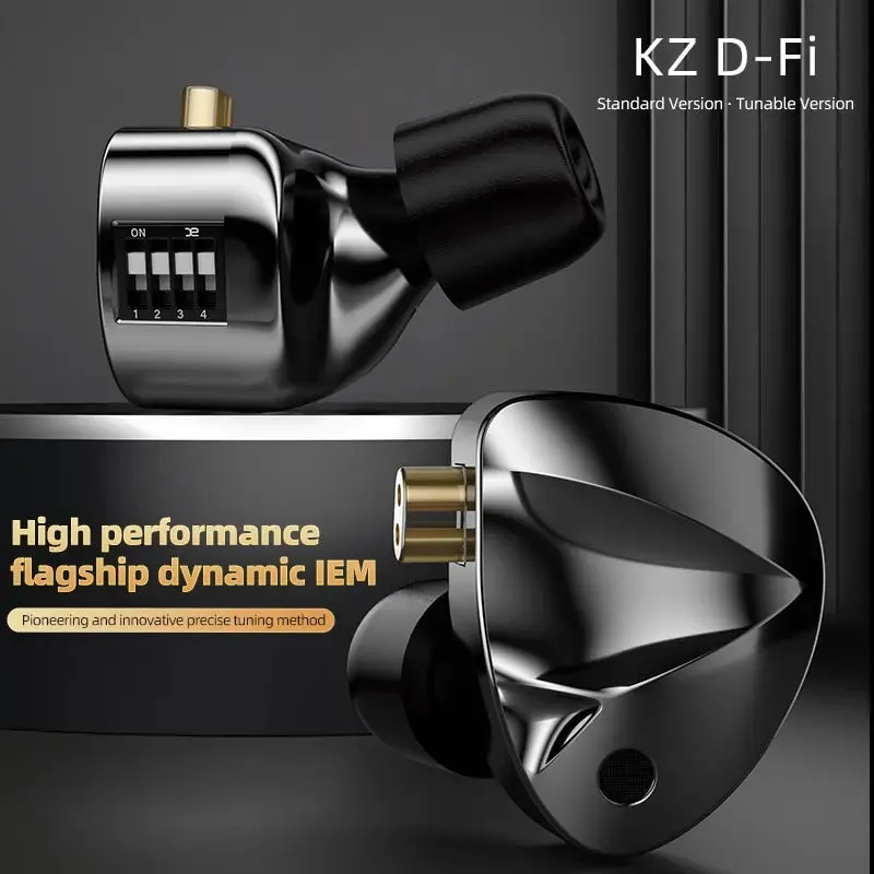 HiFi Bass Earphones - Monitor Earbuds with 4-Level Tuning Switch, Sport Stereo Sound, Noise Reduction Headset