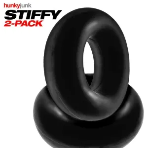 Hunky Junk Stiffy 2 Pc Bulge Cockrings Tar Ice