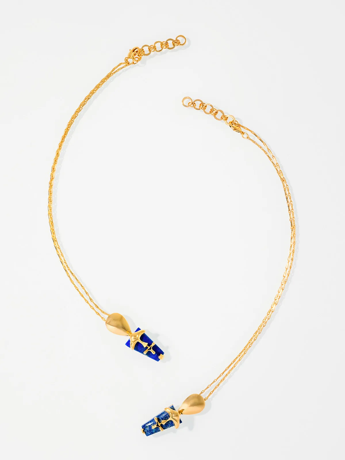 Iconic Sculpt Blue Neckace