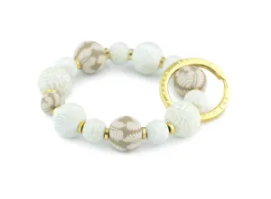 Ivory Palm Wrist - Small Bead Keychain